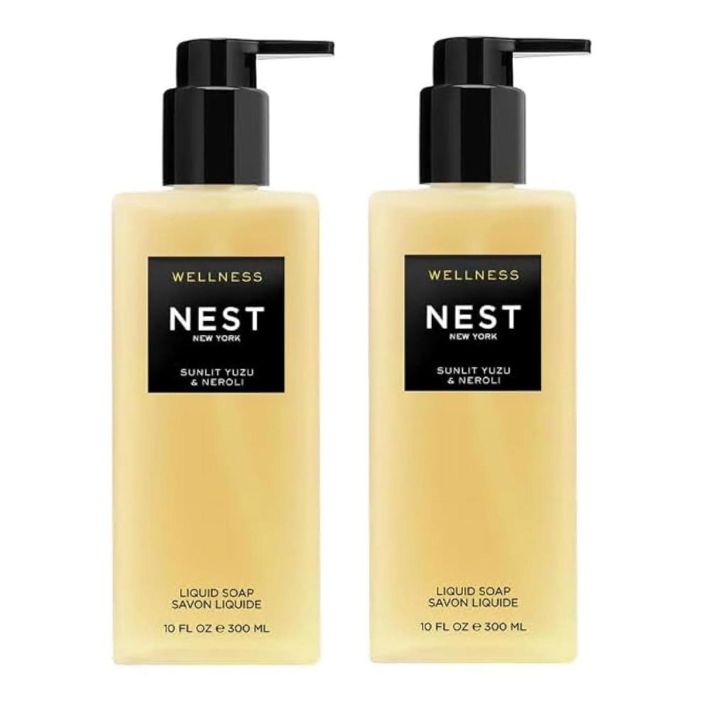 imageNEST New York Liquid Soap Set Sunlit Yuzu ampamp Neroli  Includes Two 10 fl oz Bottles  Cleanses ampamp Nourishes Skin  Approx 300 Pumps Per Bottle  Gluten Free ampamp Cruelty Free