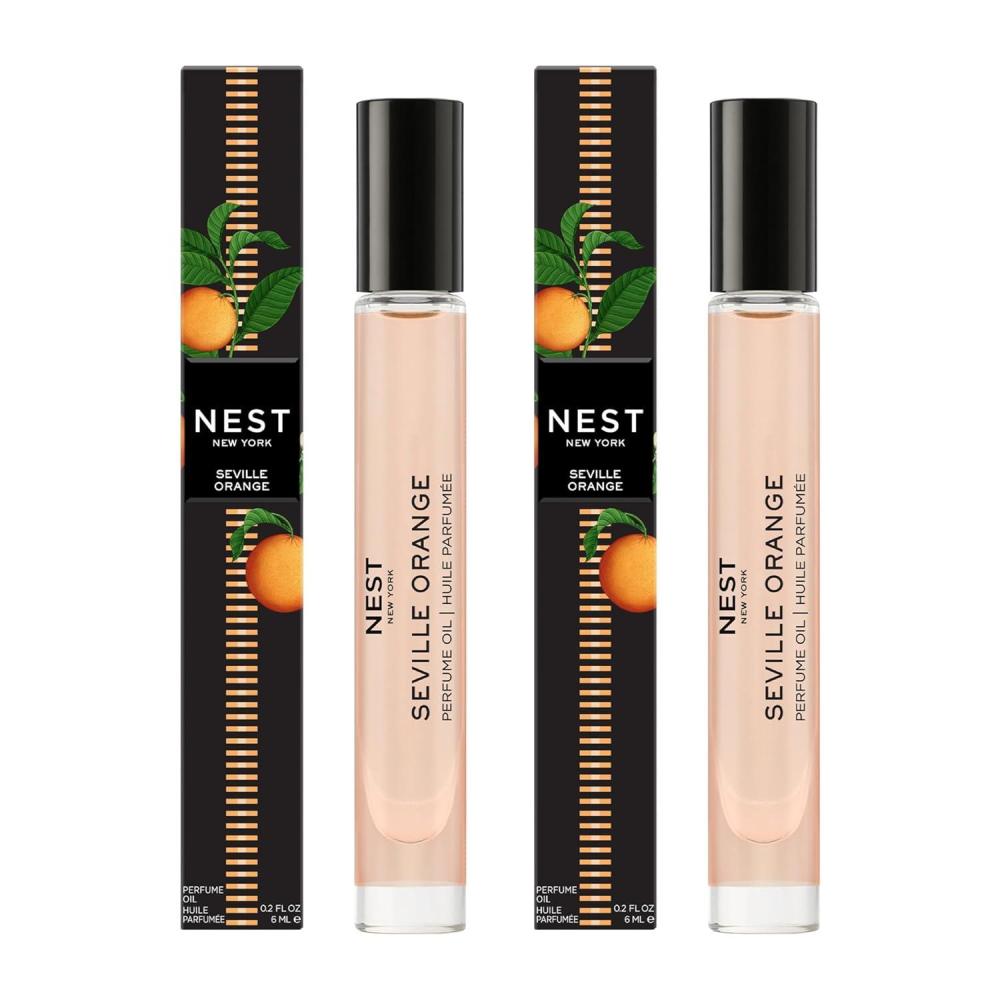 imageNEST New York Perfume Oil Bundle Rollerball  Includes Seville Orange ampamp Turkish Rose  6 mL Each  Vegan ampamp Cruelty FreeSeville Orange