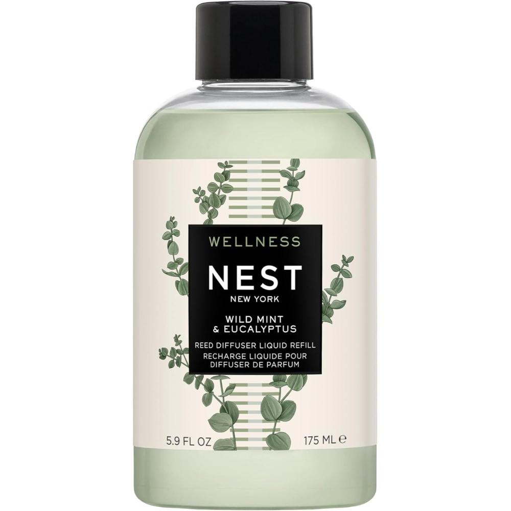 imageNEST New York Reed Diffuser Liquid Refill Bamboo  59 fl oz  Fragrance for Up to 90 Days  Flame FreeWild Mint  Eucalyptus