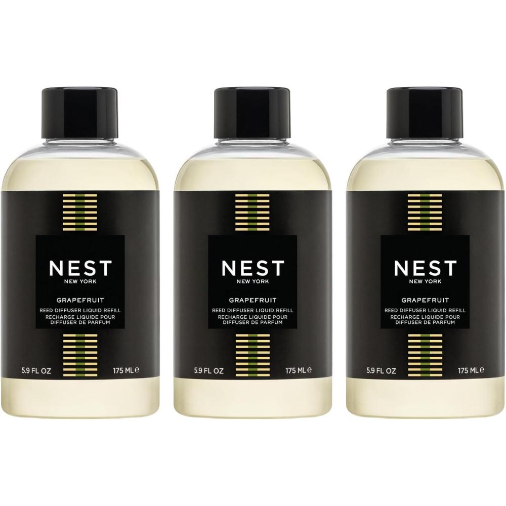 imageNEST New York Reed Diffuser Liquid Refill Bundle Cedar Leaf ampamp Lavender  Includes Three 59 fl oz Refill BottlesGrapefruit