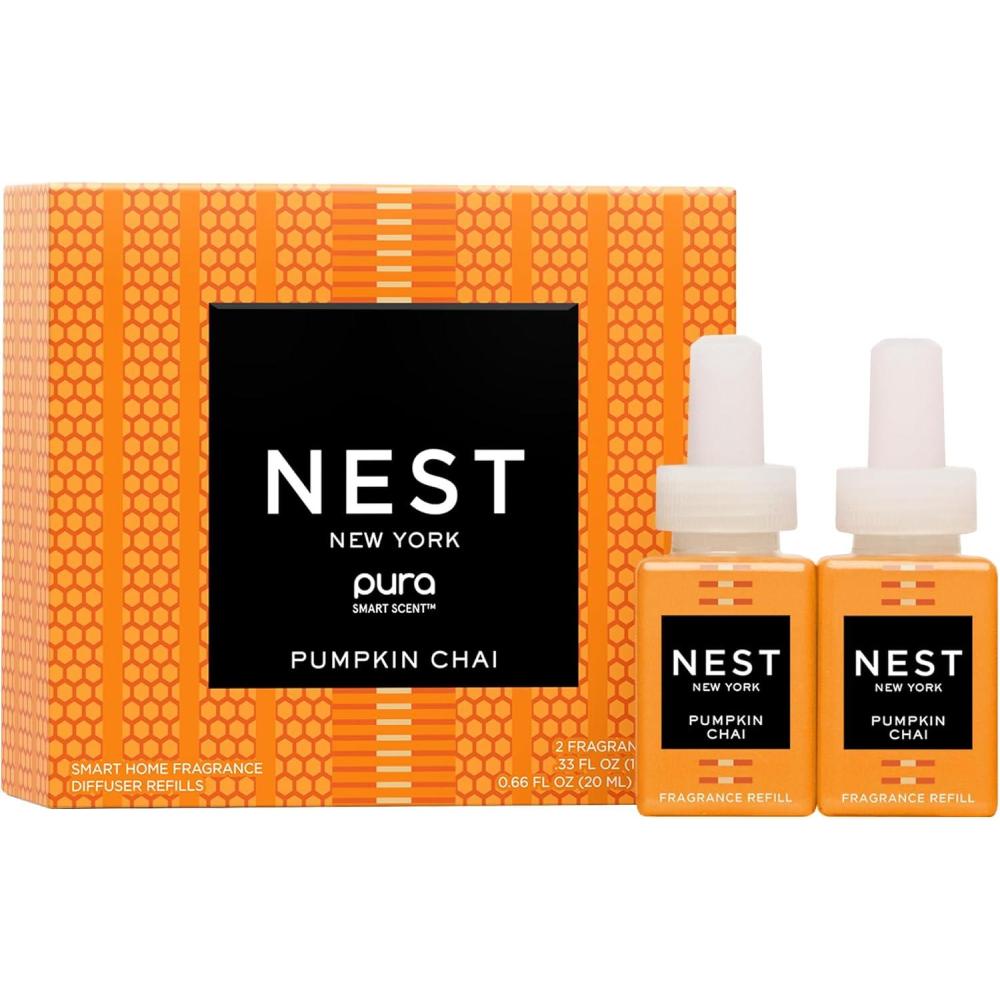 imageNEST New York Smart Home Fragrance Diffuser Refill Smart Vials Autumn Plum  Set of 2  Designed for NEST x Pura 3 and NEST x Pura 4 Diffusers  Cruelty Free Vegan  Made in USAPumpkin Chai