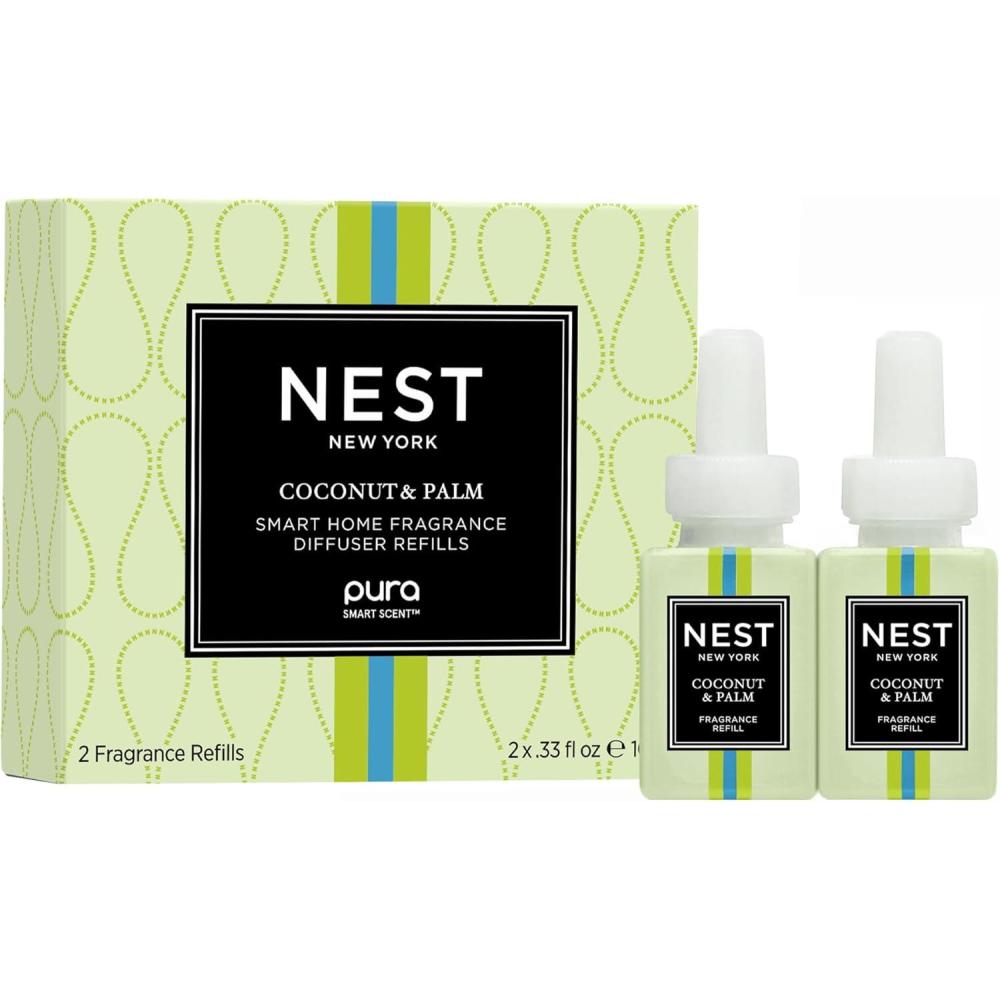imageNEST New York Smart Home Fragrance Diffuser Refill Smart Vials Coconut ampamp Palm  Set of 2  Designed for NEST x Pura 3 and NEST x Pura 4 Diffusers  Cruelty Free Vegan  Made in USA