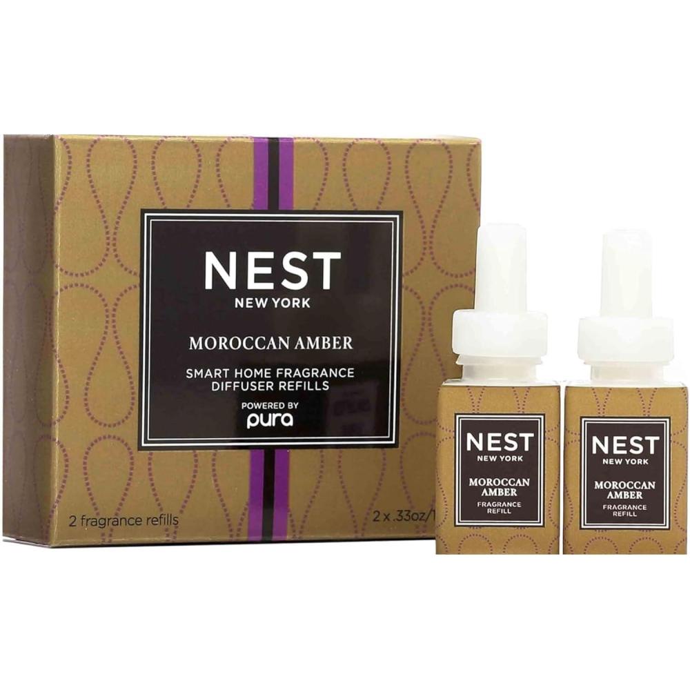 imageNEST New York Smart Home Fragrance Diffuser Refill Smart Vials Grapefruit  Set of 2  Designed for NEST x Pura 3 and NEST x Pura 4 Diffusers  Cruelty Free Vegan  Made in USAMoroccan Amber