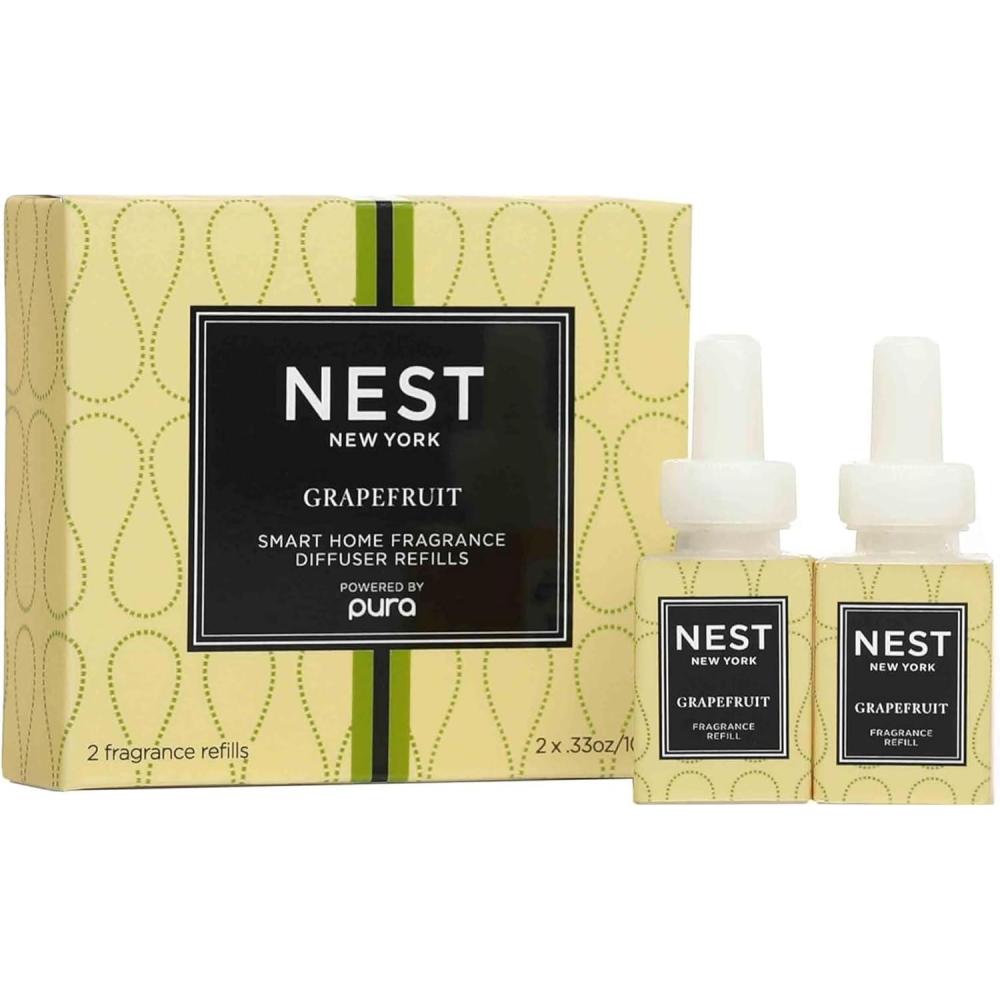imageNEST New York Smart Home Fragrance Diffuser Refill Smart Vials Grapefruit  Set of 2  Designed for NEST x Pura 3 and NEST x Pura 4 Diffusers  Cruelty Free Vegan  Made in USAGrapefruit