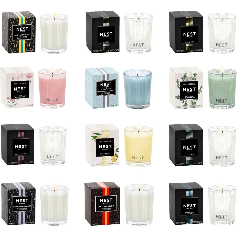 imageNEST New York Votive Candle Discovery Set  Includes 12 Scented Candles  2 oz Each