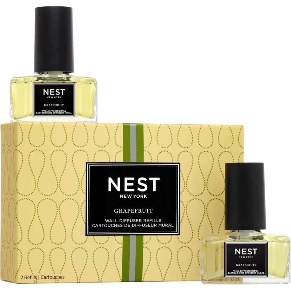 imageNEST New York Wall Diffuser Refill Vials Bamboo  Set of 2  Up to 60 Days of Continuous Scent  Cruelty Free Vegan  Made in USAGrapefruit