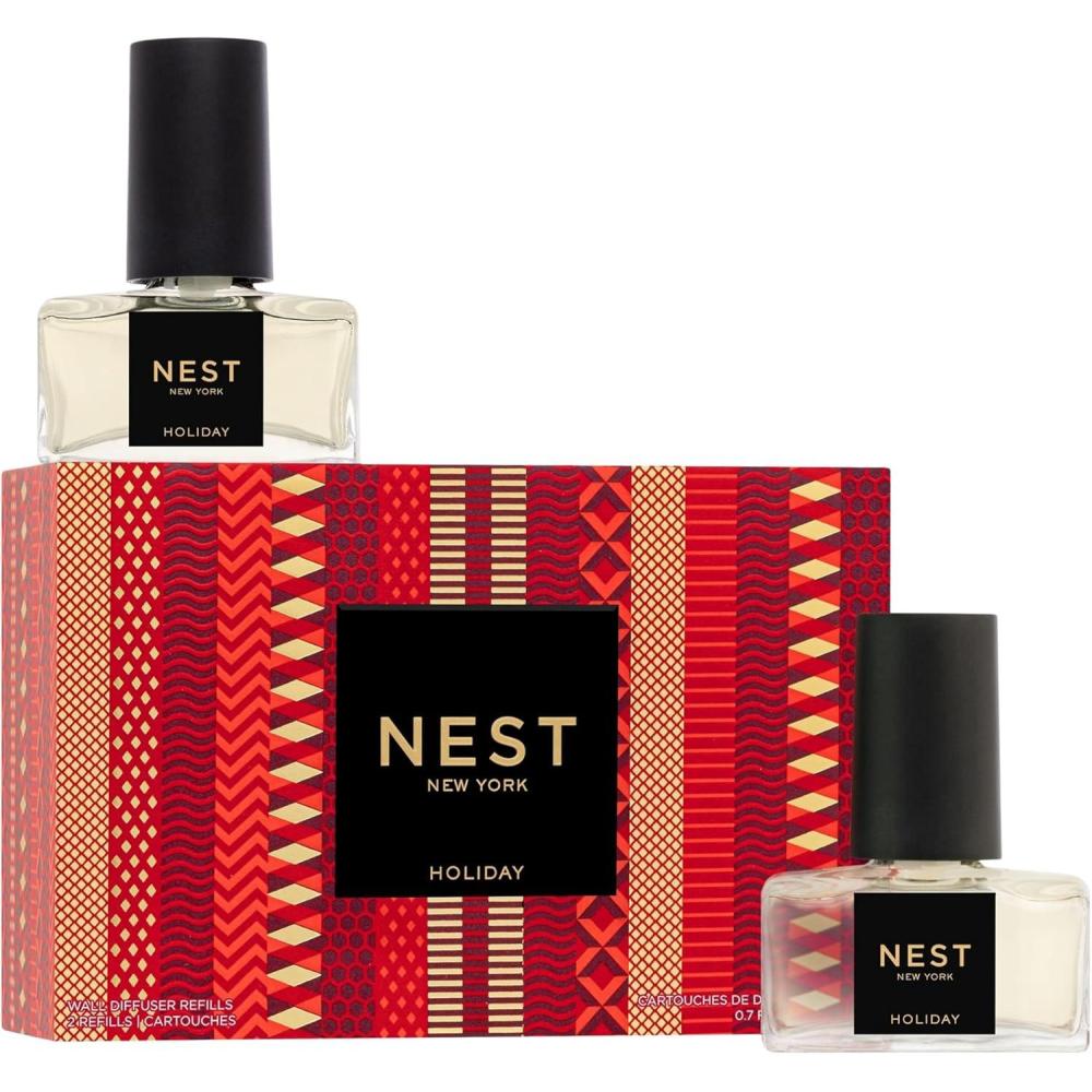 imageNEST New York Wall Diffuser Refill Vials Birchwood Pine  Set of 2  Up to 60 Days of Continuous Scent  Cruelty Free Vegan  Made in USAHoliday