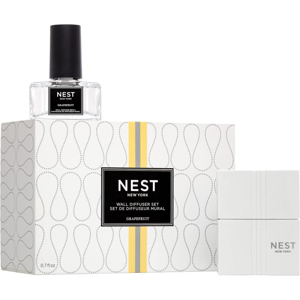 imageNEST New York Wall Diffuser Set Grapefruit  Includes 1 Diffuser Unit  1 Refill  Up to 30 Days of Continuous Scent  Cruelty Free Vegan  Made in USA