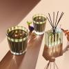 NEST New York Reed Diffuser, Autumn Plum – 5.9 fl oz – Fragrance for Up to 90 Days – Reusable, Refillable Glass Holder – Includes 8 All-Natural Reed Sticks – Flame Free(Pistachio & Wild Fig)