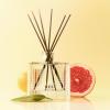 NEST New York Reed Diffuser, Moroccan Amber – 5.9 fl oz – Fragrance for Up to 90 Days – Reusable, Refillable Glass Holder – Includes 8 All-Natural Reed Sticks – Flame Free(Grapefruit)