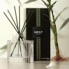 NEST New York Reed Diffuser, Moroccan Amber – 5.9 fl oz – Fragrance for Up to 90 Days – Reusable, Refillable Glass Holder – Includes 8 All-Natural Reed Sticks – Flame Free(Bamboo)