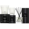 NEST New York Reed Diffuser, Moroccan Amber – 5.9 fl oz – Fragrance for Up to 90 Days – Reusable, Refillable Glass Holder – Includes 8 All-Natural Reed Sticks – Flame Free(Cedar Leaf & Lavender)