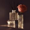NEST New York Reed Diffuser, Moroccan Amber – 5.9 fl oz – Fragrance for Up to 90 Days – Reusable, Refillable Glass Holder – Includes 8 All-Natural Reed Sticks – Flame Free(Rose Noir & Oud)