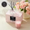 NEST New York Scented Petite Candle (4.5 oz) & Diffuser (1.3 fl oz) Set, Himalayan Salt & Rosewater – Reusable Glass Vessel – Vegan, Cruelty Free(Himalayan Salt & Rosewater)