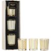 NEST New York Festive Scented Votive Candle Trio – 2 oz Each – Includes Holiday, Birchwood Pine, Crystallized Ginger & Vanilla Bean – Up to 28-Hour Burn Time – Reusable Glass Vessel(2 inch)