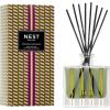 NEST New York Reed Diffuser, Autumn Plum – 5.9 fl oz – Fragrance for Up to 90 Days – Reusable, Refillable Glass Holder – Includes 8 All-Natural Reed Sticks – Flame Free(Pistachio & Wild Fig)