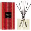 NEST New York Reed Diffuser, Crystallized Ginger & Vanilla Bean – 5.9 fl oz – Fragrance for Up to 90 Days – Reusable, Refillable Glass Holder – Includes 8 All-Natural Reed Sticks – Flame Free(Holiday)