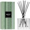 NEST New York Reed Diffuser, Crystallized Ginger & Vanilla Bean – 5.9 fl oz – Fragrance for Up to 90 Days – Reusable, Refillable Glass Holder – Includes 8 All-Natural Reed Sticks – Flame Free(Birchwood Pine)