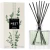 NEST New York Reed Diffuser, Himalayan Salt & Rosewater – 5.9 fl oz – Fragrance for Up to 90 Days – Reusable, Refillable Glass Holder – Includes 8 All-Natural Reed Sticks – Flame Free(Wild Mint & Eucalyptus)