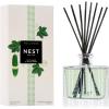 NEST New York Reed Diffuser, Himalayan Salt & Rosewater – 5.9 fl oz – Fragrance for Up to 90 Days – Reusable, Refillable Glass Holder – Includes 8 All-Natural Reed Sticks – Flame Free(Cucumber & White Sage)