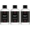 NEST New York Reed Diffuser Liquid Refill Bundle, Cedar Leaf & Lavender – Includes Three 5.9 fl oz Refill Bottles(Moroccan Amber)