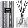 NEST New York Reed Diffuser, Moroccan Amber – 5.9 fl oz – Fragrance for Up to 90 Days – Reusable, Refillable Glass Holder – Includes 8 All-Natural Reed Sticks – Flame Free(Amber & Incense)