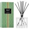 NEST New York Reed Diffuser, Santorini Olive & Citron – 5.9 fl oz – Fragrance for Up to 90 Days – Reusable, Refillable Glass Holder – Includes 8 All-Natural Reed Sticks – Flame Free
