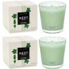 NEST New York Scented 3-Wick Candle, Cucumber & White Sage – 21.2 oz, Pack of 2 – Up to 100-Hour Burn Time – Reusable Glass Vessel(Cucumber & White Sage)