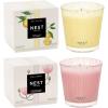 NEST New York Scented 3-Wick Candle, Cucumber & White Sage – 21.2 oz, Pack of 2 – Up to 100-Hour Burn Time – Reusable Glass Vessel(Himalayan Salt & Rosewater  Sunlit Yuzu & Neroli)