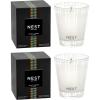 NEST New York Scented Classic Candle Duo, Forest Rain – 8.1 oz, Pack of 2 – Up to 60-Hour Burn Time Each – Reusable Glass Vessel(Amalfi Lemon & Mint)