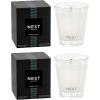 NEST New York Scented Classic Candle Duo, Forest Rain – 8.1 oz, Pack of 2 – Up to 60-Hour Burn Time Each – Reusable Glass Vessel(Forest Rain)