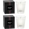 NEST New York Scented Classic Candle Duo, Forest Rain – 8.1 oz, Pack of 2 – Up to 60-Hour Burn Time Each – Reusable Glass Vessel(Moroccan Amber)