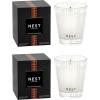 NEST New York Scented Classic Candle Duo, Forest Rain – 8.1 oz, Pack of 2 – Up to 60-Hour Burn Time Each – Reusable Glass Vessel(Sicilan Tangerine)