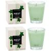 NEST New York Scented Classic Candle Duo, Himalayan Salt & Rosewater – 8.1 oz, Pack of 2 – Up to 60-Hour Burn Time Each – Reusable Glass Vessel(Cucumber & White Sage)