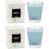 NEST New York Scented Classic Candle Duo, Himalayan Salt & Rosewater – 8.1 oz, Pack of 2 – Up to 60-Hour Burn Time Each – Reusable Glass Vessel(Driftwood & Chamomile)