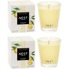 NEST New York Scented Classic Candle Duo, Himalayan Salt & Rosewater – 8.1 oz, Pack of 2 – Up to 60-Hour Burn Time Each – Reusable Glass Vessel(Sunlit Yuzu & Neroli)
