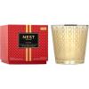 NEST New York Scented Holiday 3-Wick Candle and Silver Lid Set – 21.2 oz – Up to 100-Hour Burn Time – Reusable Glass Vessel