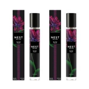NEST New York Sunkissed Hibiscus Eau de Parfum (Travel Spray) – 8 mL Each, Pack of 2 – Vegan & Cruelty Free(Black Tulip)