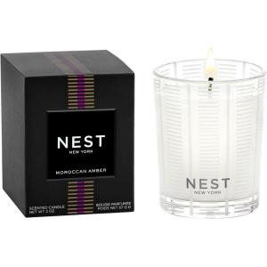 NEST New York Scented Votive Candle, Moroccan Amber – 2 oz – Up to 28-Hour Burn Time – Reusable Glass Vessel(Moroccan Amber)