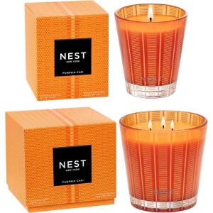 NEST New York Scented 3-Wick & Classic Candle, Pumpkin Chai (21.2 & 8.1 oz) – Reusable Glass Vessel(Pumpkin Chai)