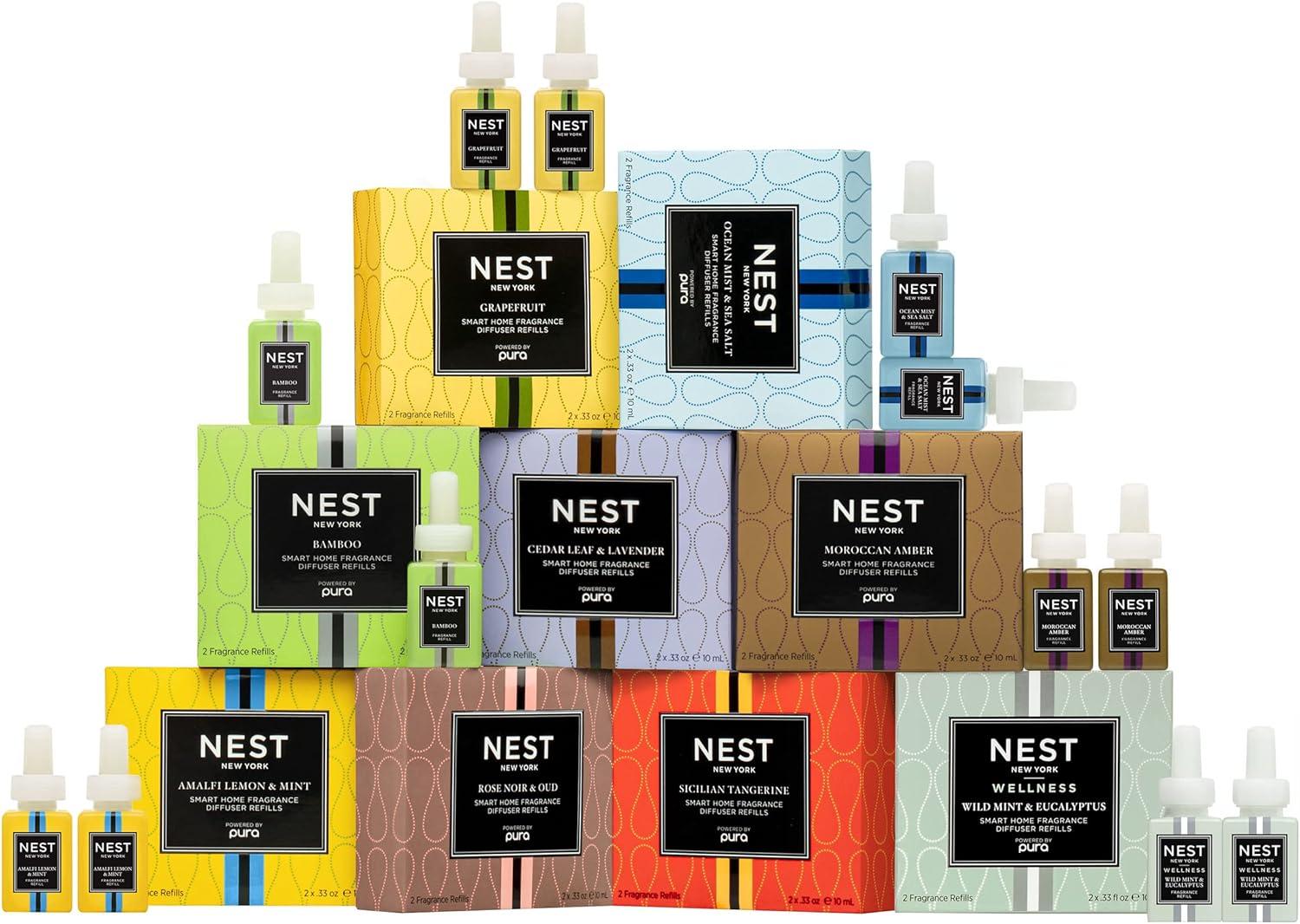 image:imageNEST New York Lime Zest amp Matcha Smart Home Fragrance Diffuser Refill Set of 2Cedar Leaf Lavender