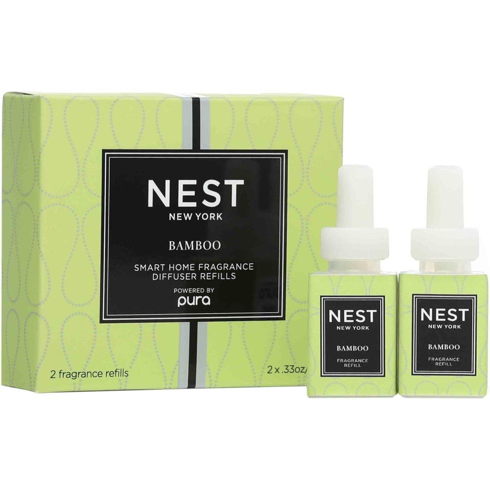 image:imageNEST New York Lime Zest amp Matcha Smart Home Fragrance Diffuser Refill Set of 2Bamboo