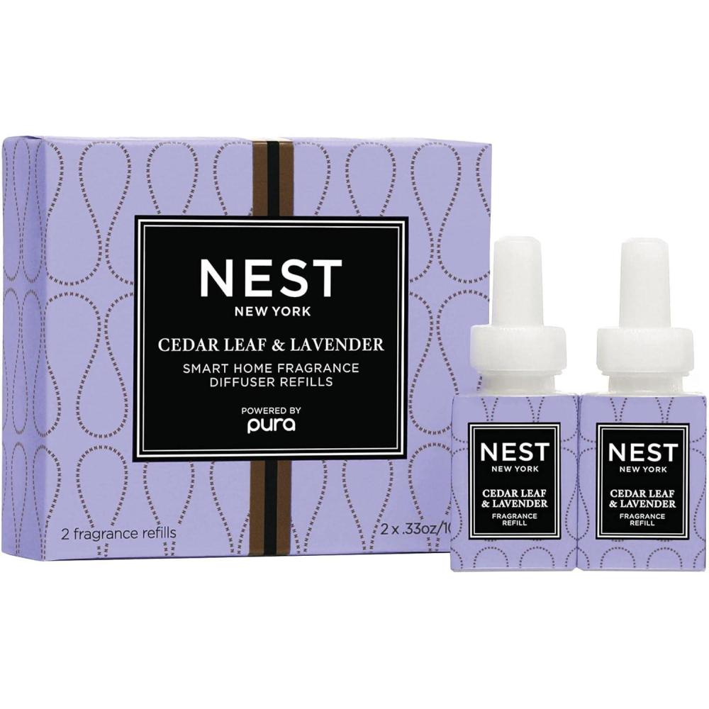 image:imageNEST New York Lime Zest amp Matcha Smart Home Fragrance Diffuser Refill Set of 2Cedar Leaf Lavender