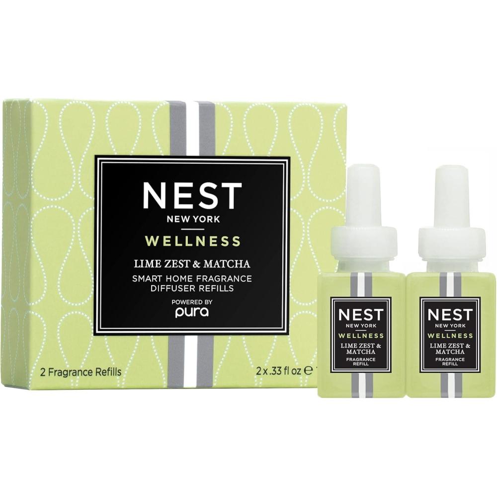 image:imageNEST New York Lime Zest amp Matcha Smart Home Fragrance Diffuser Refill Set of 2Lime Zest  Matcha
