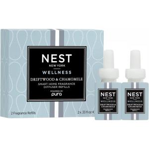 NEST New York Lime Zest & Matcha Smart Home Fragrance Diffuser Refill, Set of 2(Driftwood & Chamomile)