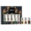 NEST New York Perfume Oil Discovery Set – Includes Balinese Coconut, Turkish Rose, Seville Orange, Indian Jasmine & Madagascar Vanilla Rollerballs – Vegan & Cruelty Free